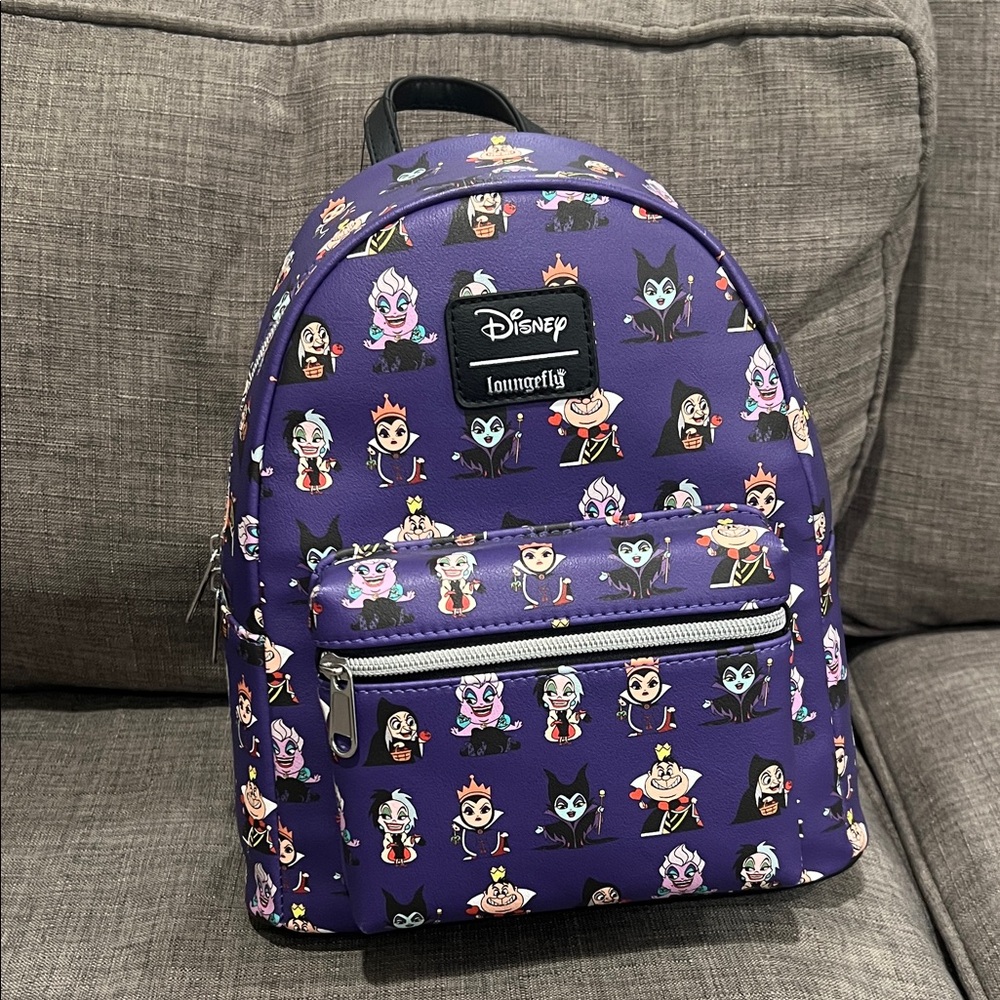 Loungefly Disney Villains Purple Backpack